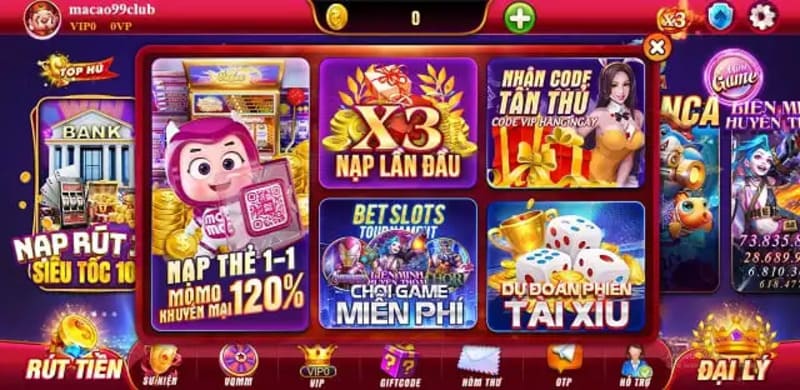 Các mã khuyến mãi hot tại macao99